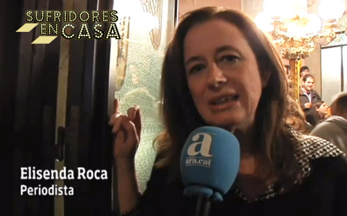 Elisenda durante la presentación del Diari Ara, en el cual escribe actualmente