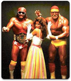 La Bella Elisabeth debatiéndose entre Macho Man y Hulk Hogan, cual lector de SEC en un Apueste por una