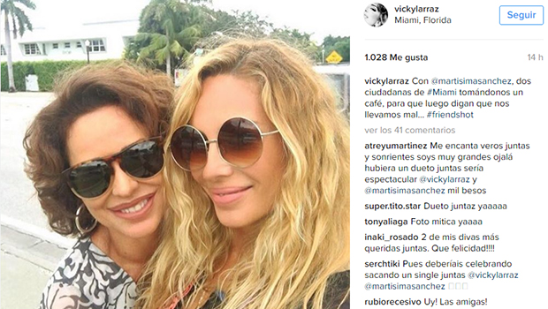 Marta Sánchez y Vicky Larraz, amigas y residentes en Miami